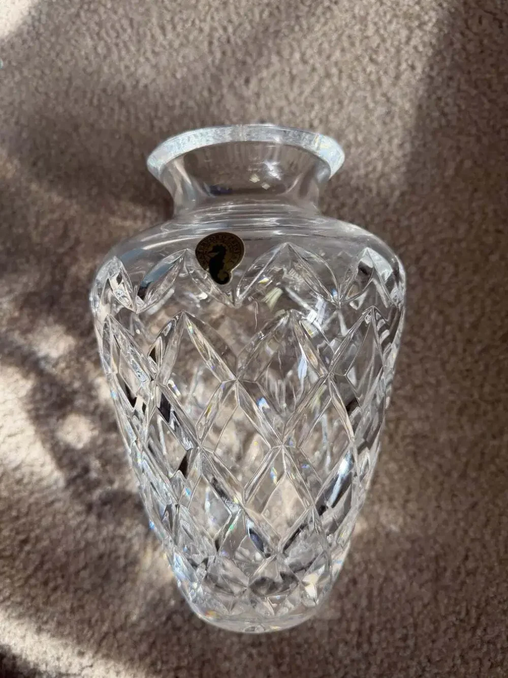 Rare Vintage WATERFORD Diamond / Vertical Cut  8